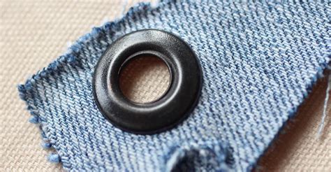 how to punch holes in fabric and put metal ring|how to attach eyelets fabric.